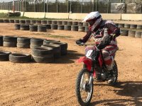 On the dirt track with the motorbike