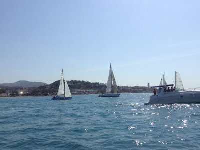 Regata en veleros para team building en Málaga