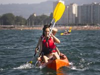  Paddling in the sea 