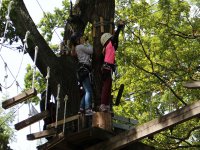 Riding the zipline