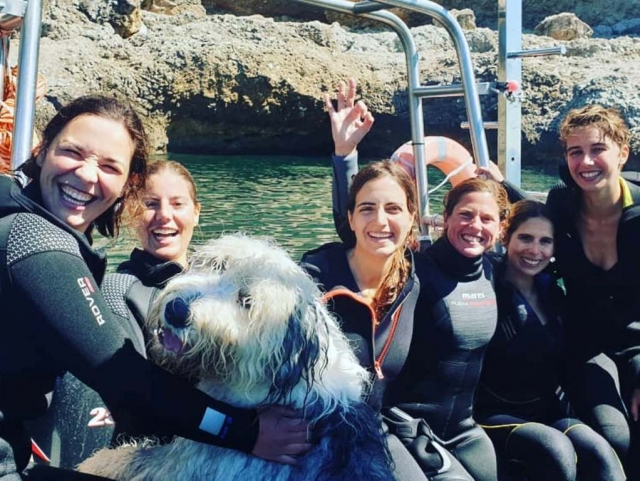  Friends at the end of the diving session in Sesimbra 