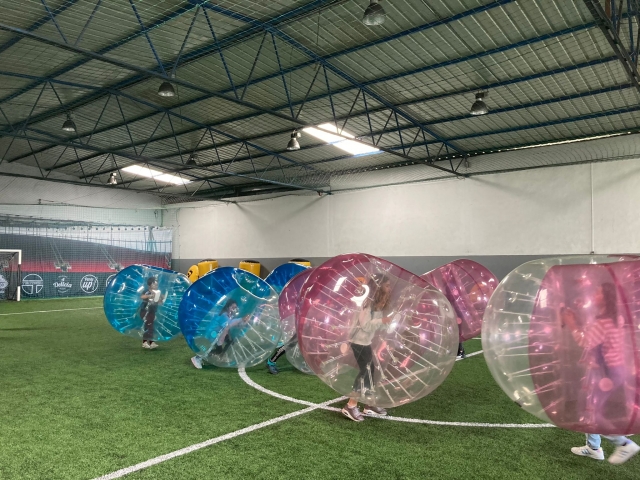  In the zorb balls 