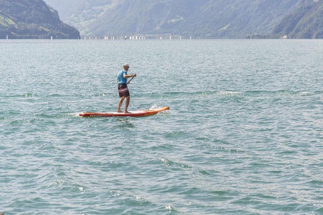  Paddle surfing in the Atlantic 