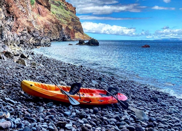  Our kayak by the sea 