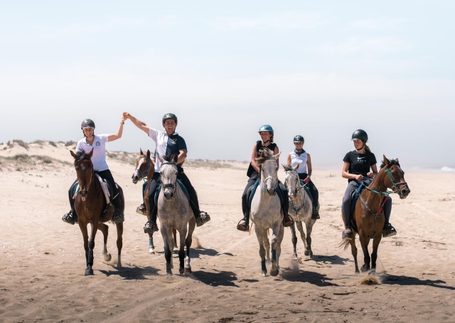  Familienroute zu Pferd am Strand entlang 
