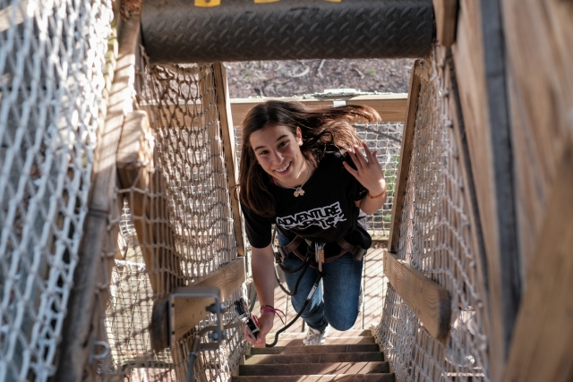  A girl venturing inside one of our circuits 