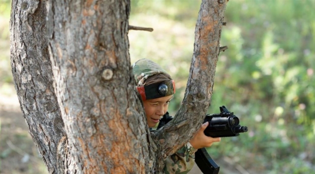  Or take a laser tag game that takes place in the depths of the forest 