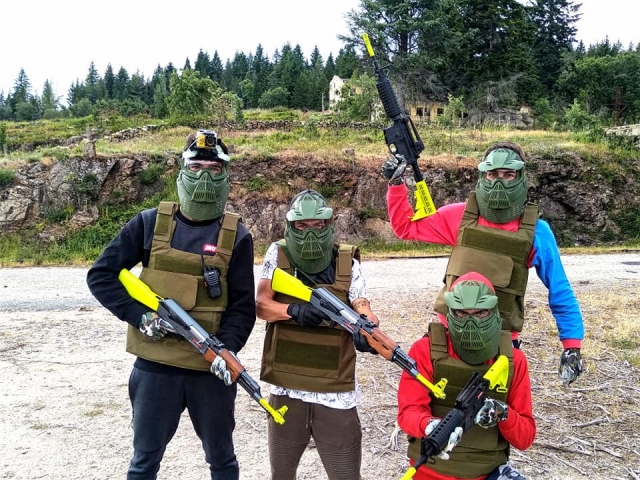  With the airsoft equipment ready 