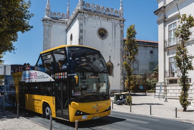  Tourist bus through Portuguese cities 