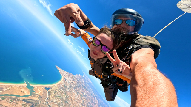  Skydiving by the sea 