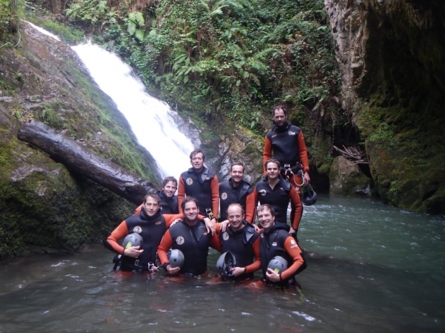  Canyoning with friends in Sao Miguel