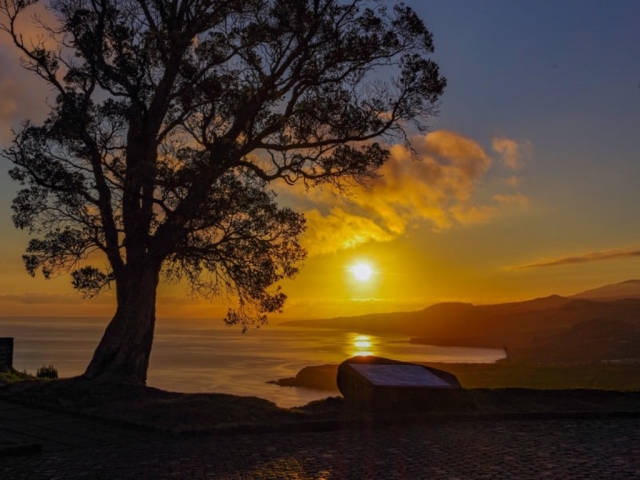  Enjoying the sunset in Furnas 