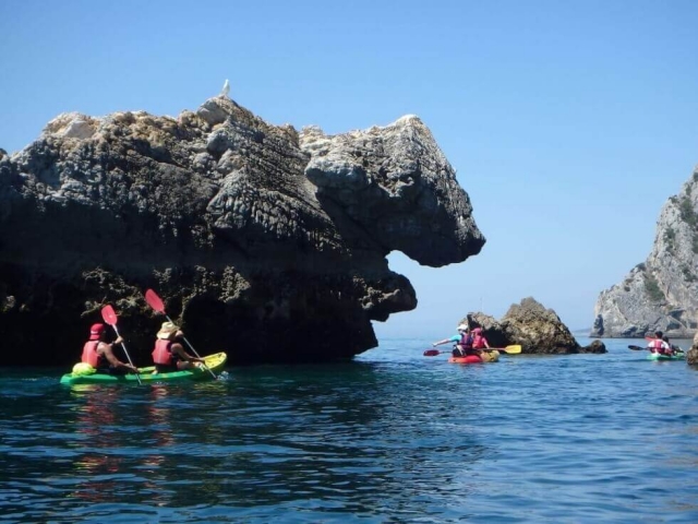  The route group with the kayaks 