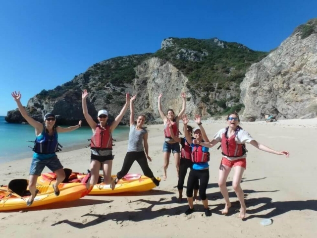  Group photo at the end of the kayak route 