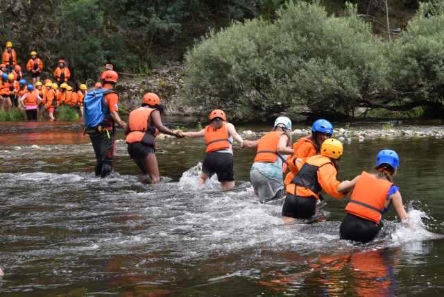  Having fun canyoning 