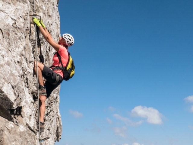 Subida na via ferrata 