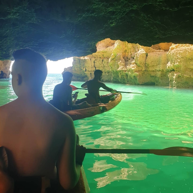  kayak route to the caves 
