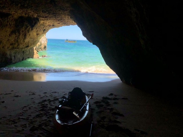  kayaking in the cave 