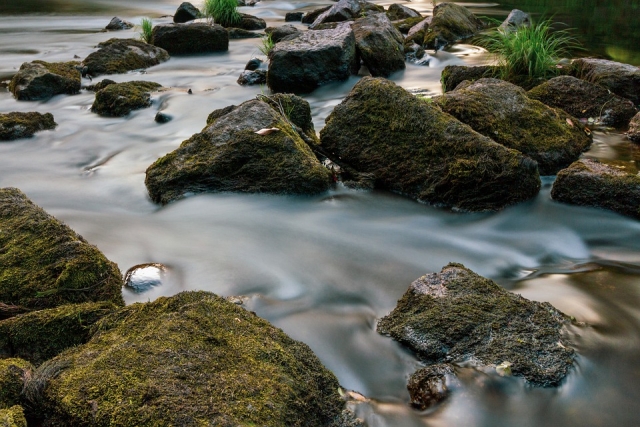  Felsen auf dem Fluss Miño 