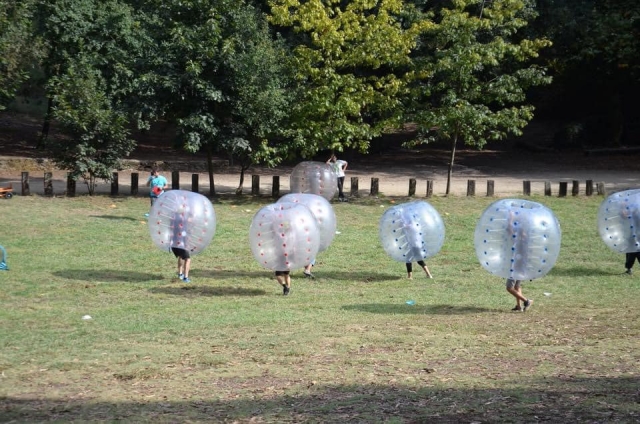  Inside the zorb balls 