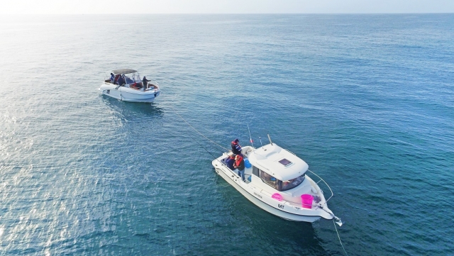 anchoring in the Atlantic 