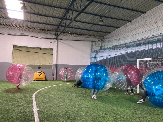  Playing with the zorb balls 