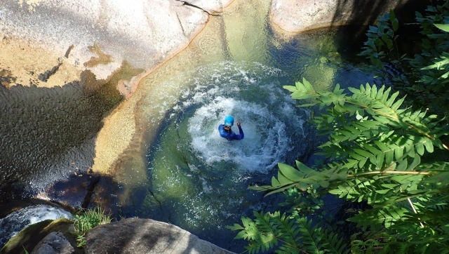  Jumping into the water 