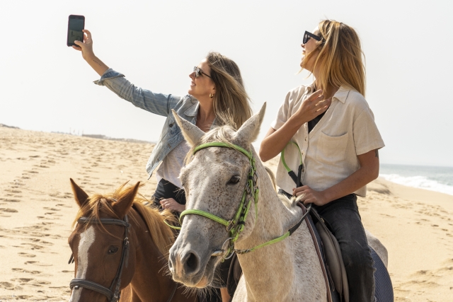 Tiempo de selfies a caballo