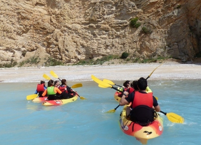 Haciendo kayak en Sesimbra