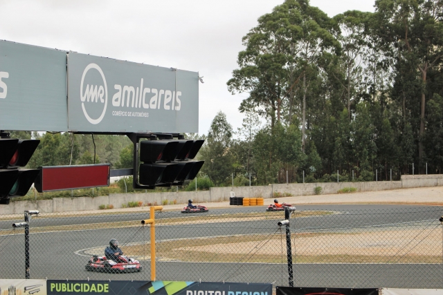  At the curve of the circuit 