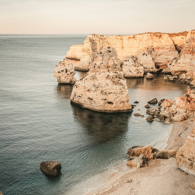 Beautiful landscapes along the Algarve coast 