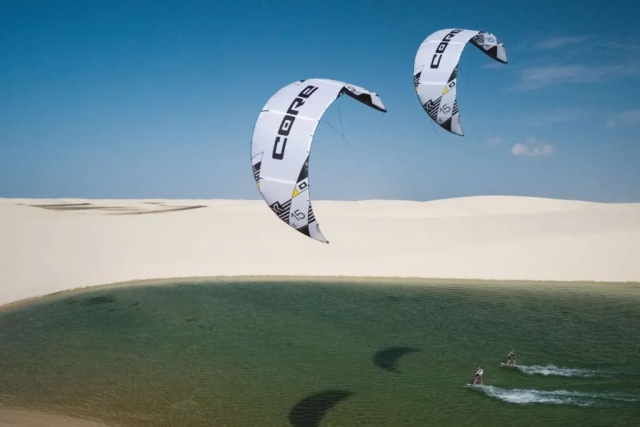  Enjoying the Portuguese landscape while kitesurfing 