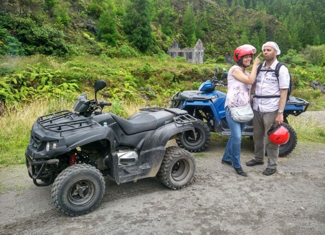 Una parada durante la excursión en quad
