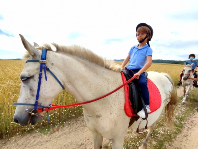  Kinder haben Spaß am Reiten