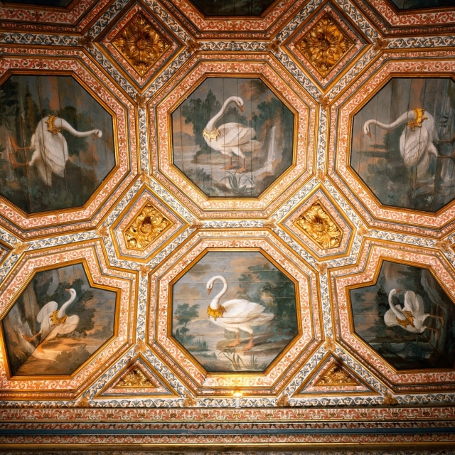  Peinture murale des cygnes 