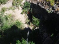  Höhe bis zum Boden im Klettersteig 