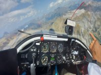  The control panel of a glider without a motor 