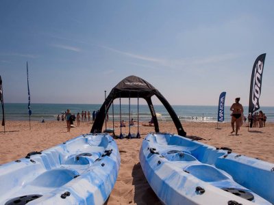 Kayak rental in Daimús beach 1 hour