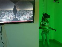 Screen with virtual reality game