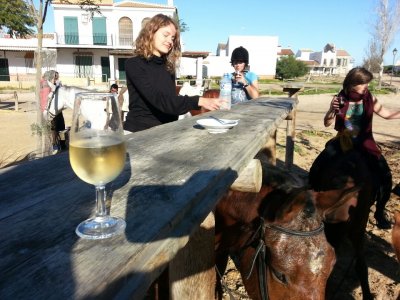Ruta a caballo con rebujito en El Rocío 2 horas