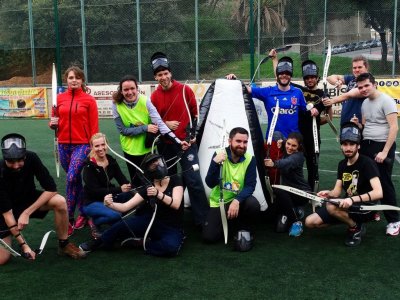 Archery tag Barcelona para despedidas 1 hora