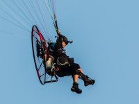  Paramotor pilot in flight 