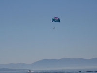  Towed by the boat over the sea