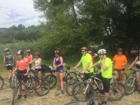 Parada con las bicicletas durante la excursion