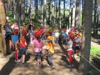 Children adventure in the trees of Las Batuecas