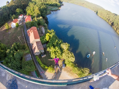 Salto de puenting en Noya y reportaje de fotos