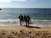 Diving from the beach