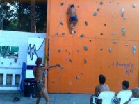 Rock climbing wall 