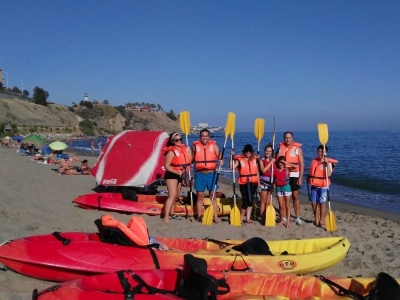 Kayak para colegios en la Playa del Carvajal