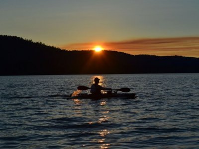 Night kayak trip through the Sierra de Andújar